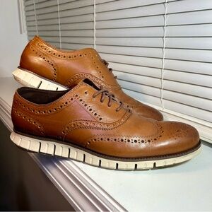 Cole Haan Men's Zerogrand Wing Oxford Brown Leather Shoes C14493 Men’s Size 13